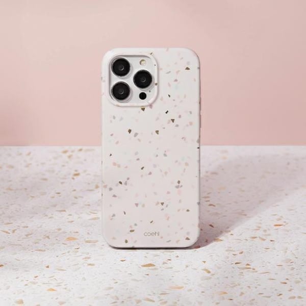 Uniq iPhone 14 Pro Skal Coehl Terrazzo - Sand