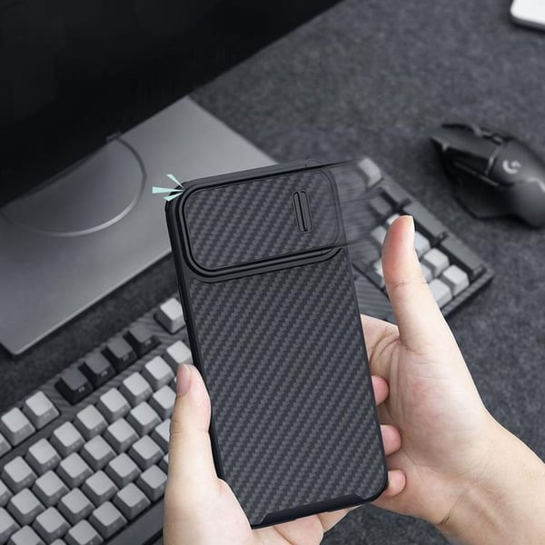 Nillkin iPhone 14 Pro Max Skal Synthetic Fiber S - Svart
