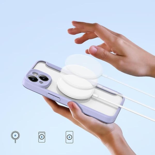 Dux Ducis iPhone 14 Lompakkokotelo Magsafe Skin X Pro - Violetti