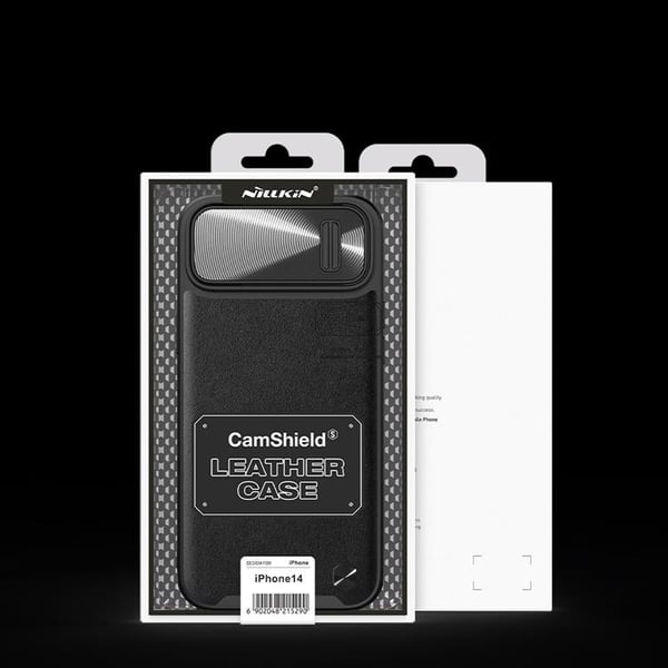 Nillkin iPhone 14 Skal CamShield Läder S - Svart