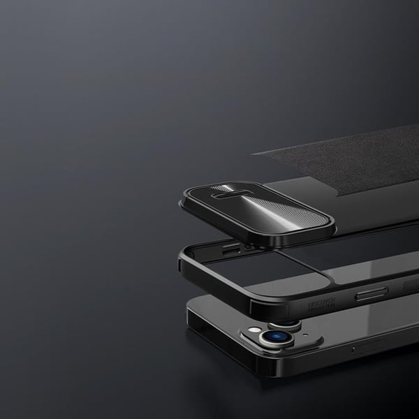 Nillkin iPhone 14 Skal CamShield Läder S - Svart