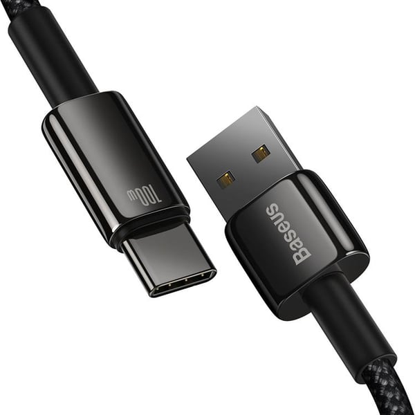 Baseus Tungsten USB-C til USB-A kabel 100W 2m - Sort