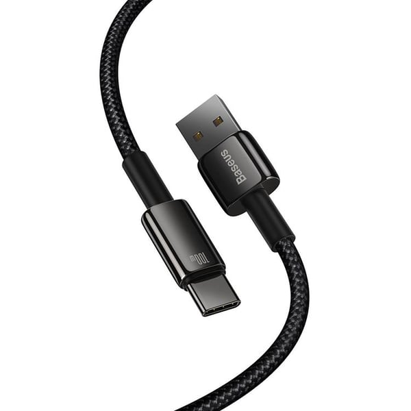 Baseus Tungsten USB-C til USB-A kabel 100W 1m - Sort