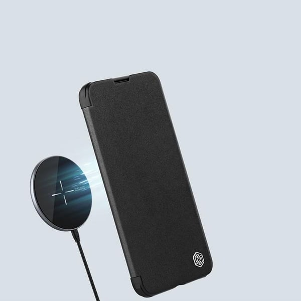 Nillkin iPhone 14 Plus Plånboksfodral Qin Cloth Pro - Grå