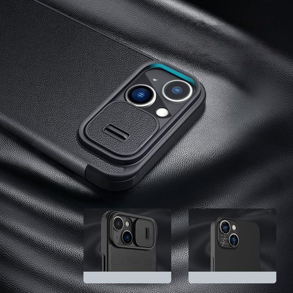 Nillkin iPhone 14 Plus Plånboksfodral Qin Cloth Pro - Blå