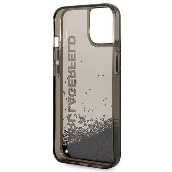 Karl Lagerfeld iPhone 14 Skal Liquid Glitter Elong - Svart