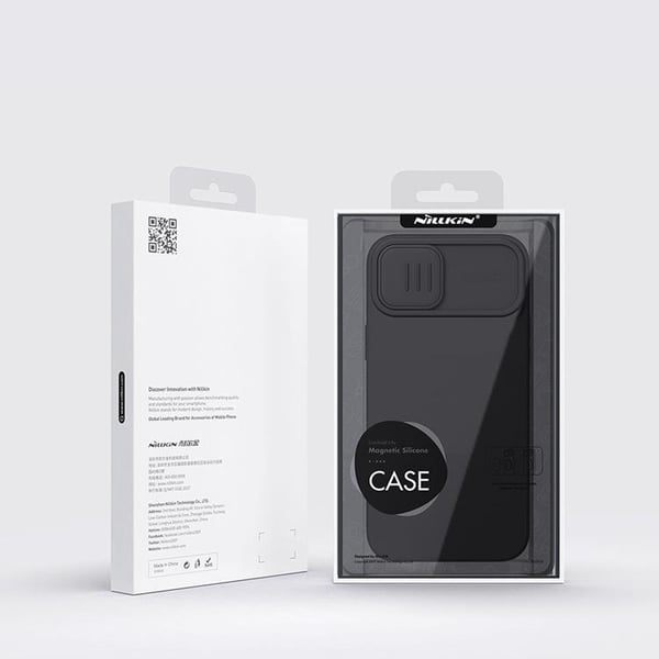 Nillkin iPhone 14 Plus Skal CamShield Silky Silicone - Svart