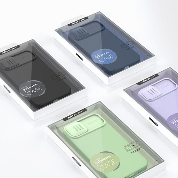 Nillkin iPhone 14 Plus Skal Magsafe CamShield Silicone - Blå