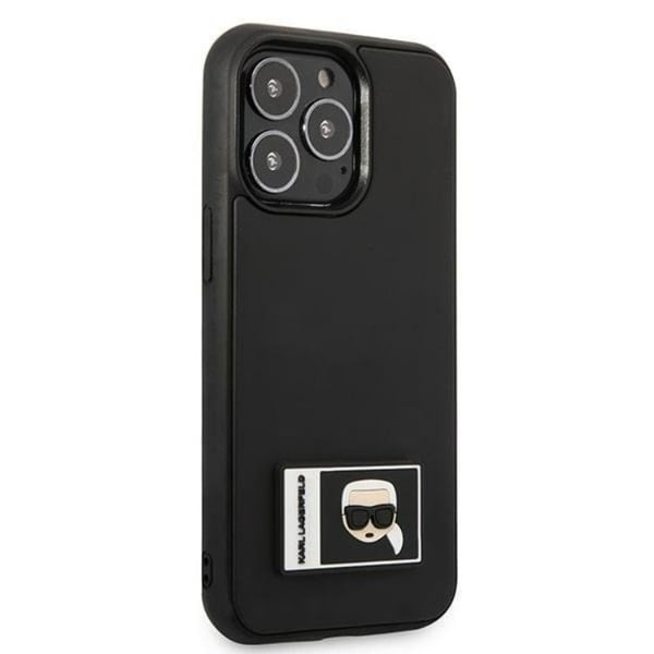Karl Lagerfeld iPhone 13 Pro -kuori Ikonik Patch - Musta