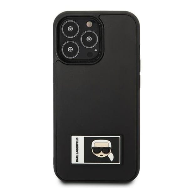 Karl Lagerfeld iPhone 13 Pro -kuori Ikonik Patch - Musta