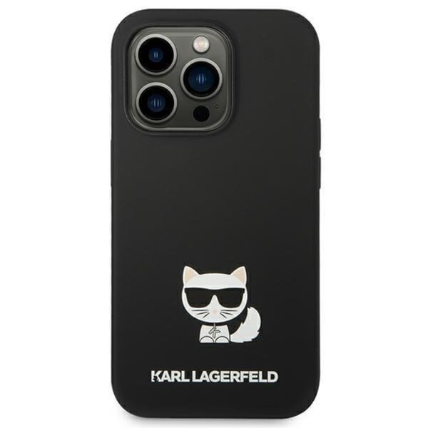 Karl Lagerfeld iPhone 14 Pro Skal Silicone Choupette Body- Svart