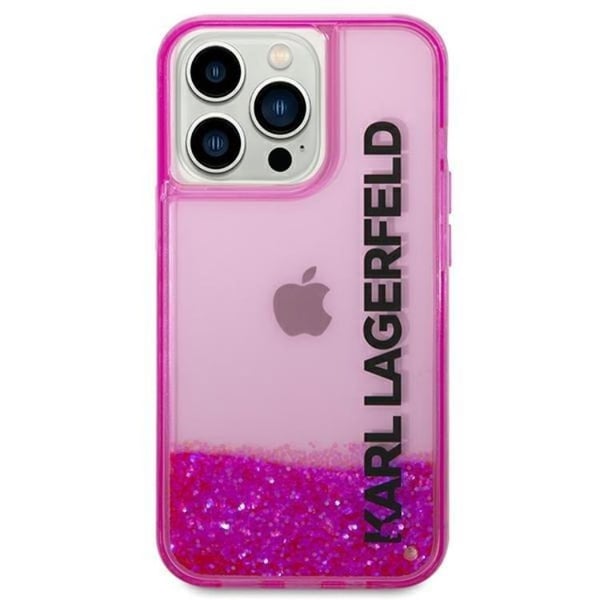 Karl Lagerfeld iPhone 14 Pro Max Skal Liquid Glitter Elong - Rosa