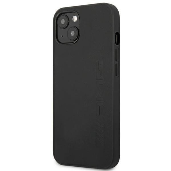 AMG iPhone 14 Skal Läder Hot Stamped - Svart