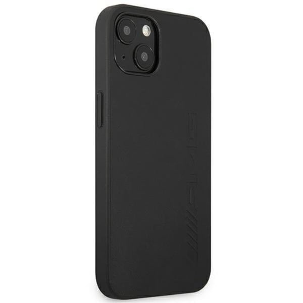 AMG iPhone 14 Skal Läder Hot Stamped - Svart