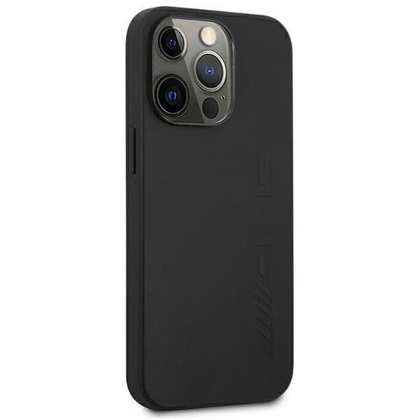 AMG iPhone 14 Pro Max Skal Läder Hot Stamped - Svart