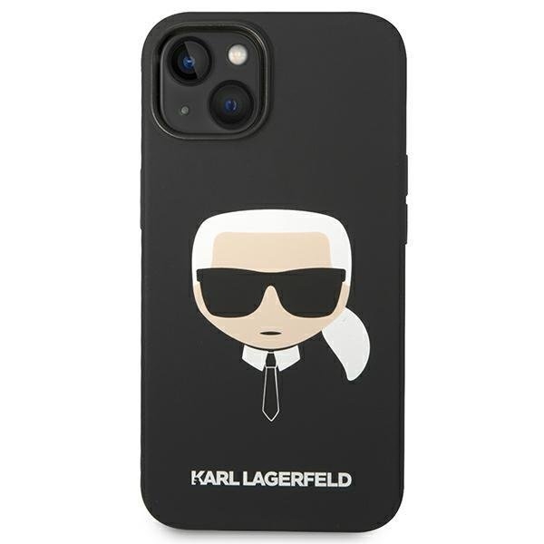 Karl Lagerfeld iPhone 14 Plus Skal Czarny Silicone Karl`s Head - Svart
