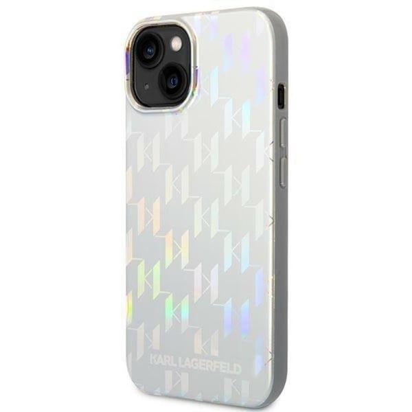 Karl Lagerfeld iPhone 14 Plus Skal Monogram Iridescent - Silver