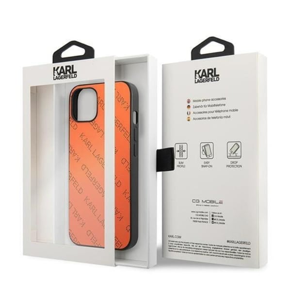 Karl Lagerfeld iPhone 13 mini Skal Perforated Allover - Orange
