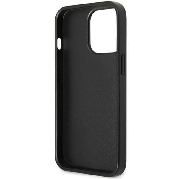 Guess iPhone 13 Pro Taske Kortholder Trekantlogo - Sort