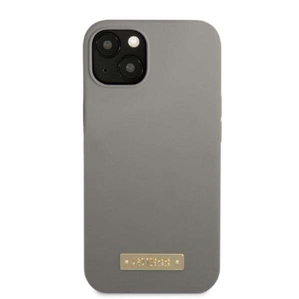 Guess iPhone 13 Mini Skal MagSafe Silicone Logo Plate - Grå