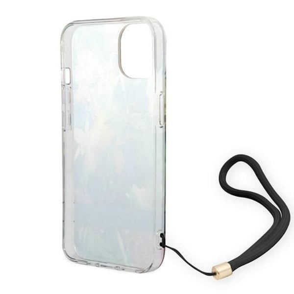 GUESS iPhone 14 Skal Flower Strap - Blå