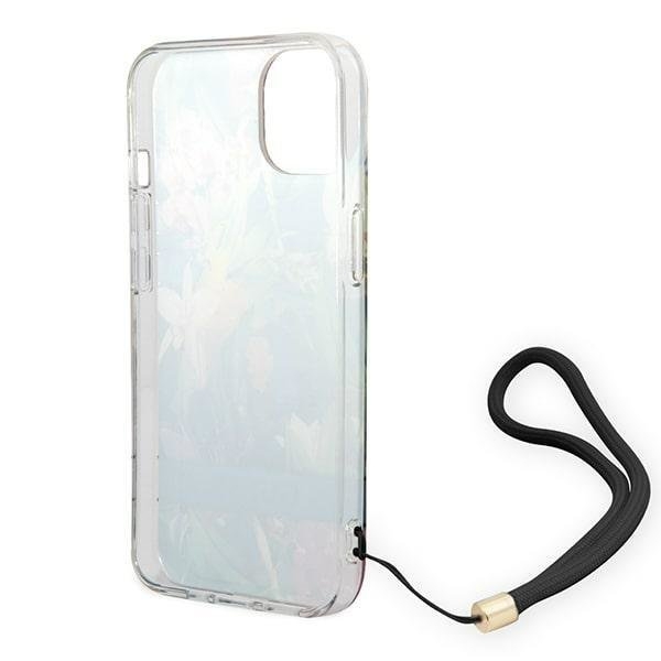 GUESS iPhone 14 Pro Skal Flower Strap - Blå