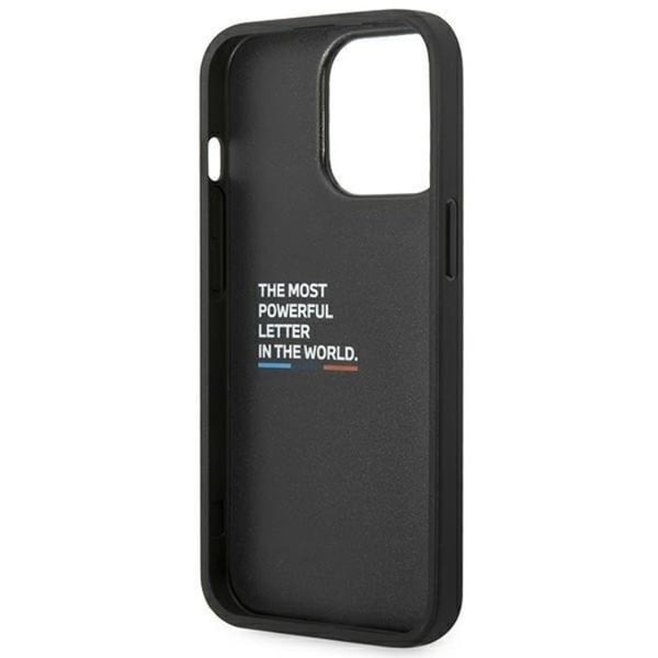 BMW Mobilskal till iPhone 14 Pro Läder Carbon - Svart