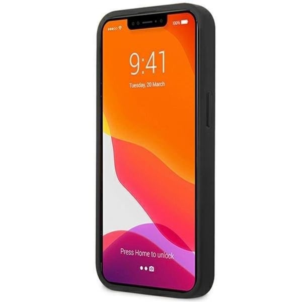 AMG iPhone 14 Plus Skal Läder Debossed Lines - Svart