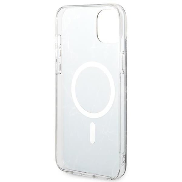 GUESS iPhone 14 Magsafe Skal Marble + Trådlös Laddare - Svart