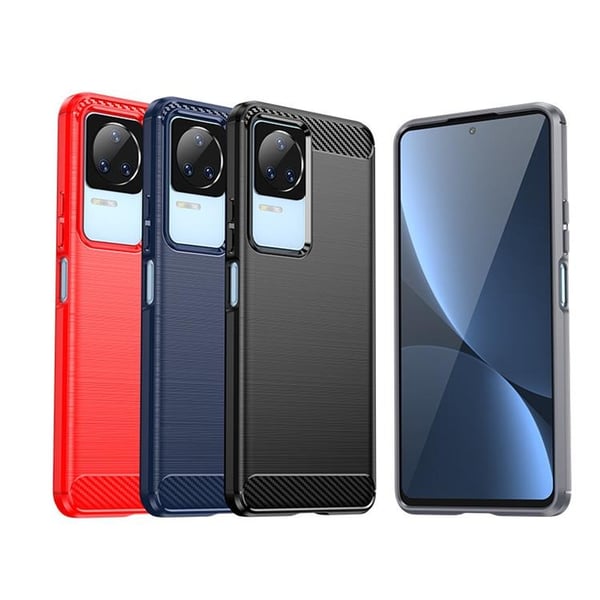 Xiaomi Poco F4 5G Skal Silicone Carbon Flexible - Svart