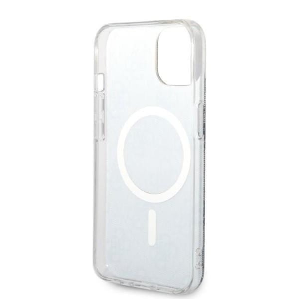 GUESS iPhone 14 Magsafe Skal Print + Trådlös Laddare - Blå
