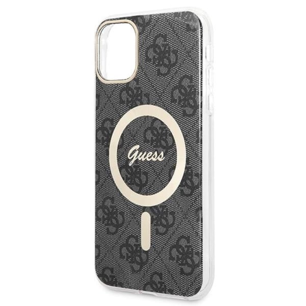 Guess iPhone 11 Magsafe Skal Print + Trådlös Laddare - Svart