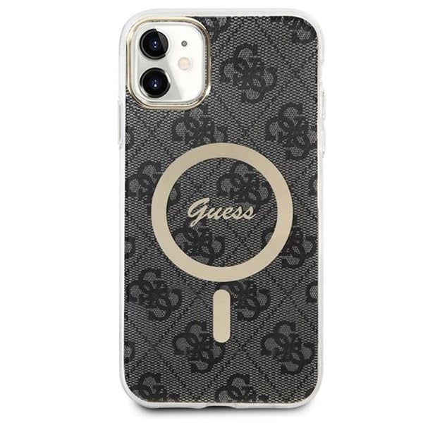 Guess iPhone 11 Magsafe Skal Print + Trådlös Laddare - Svart