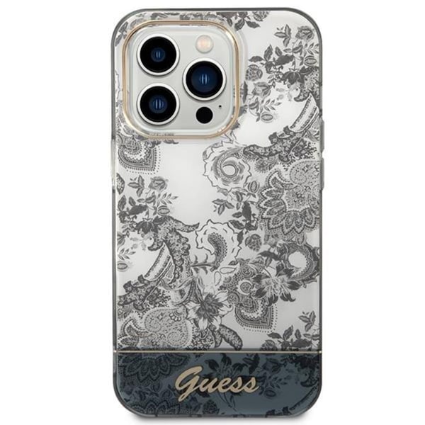 GUESS iPhone 14 Pro Skal Porcelain Collection - Grå