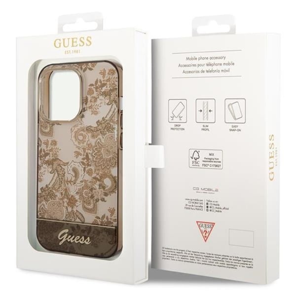 GUESS iPhone 14 Pro Kuori Porcelain Collection - Okra