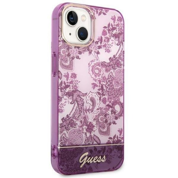 GUESS iPhone 14 Plus -kuori Porcelain Collection - Fuschia