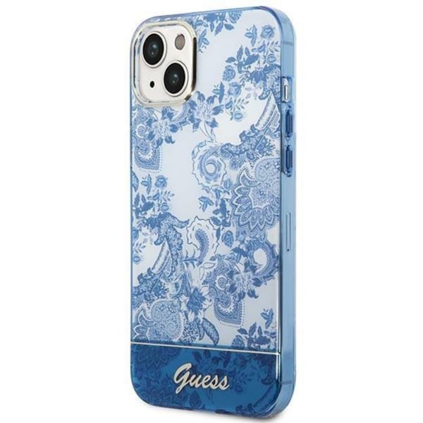 GUESS iPhone 14 Plus Skal Porcelain Collection - Blå