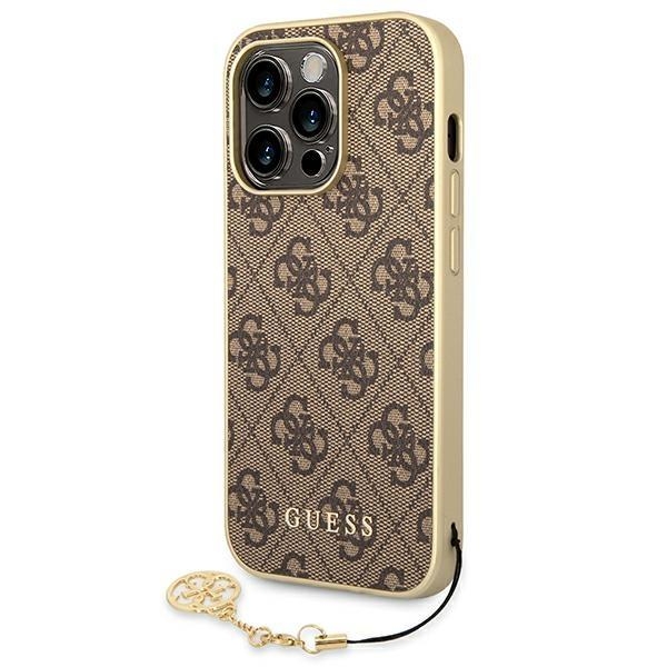 GUESS iPhone 14 Pro Skal Charms Collection - Brun