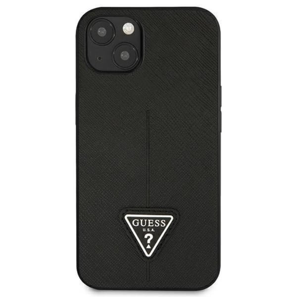 Guess iPhone 13 Mini Skal Saffiano Triangle Logo - Svart