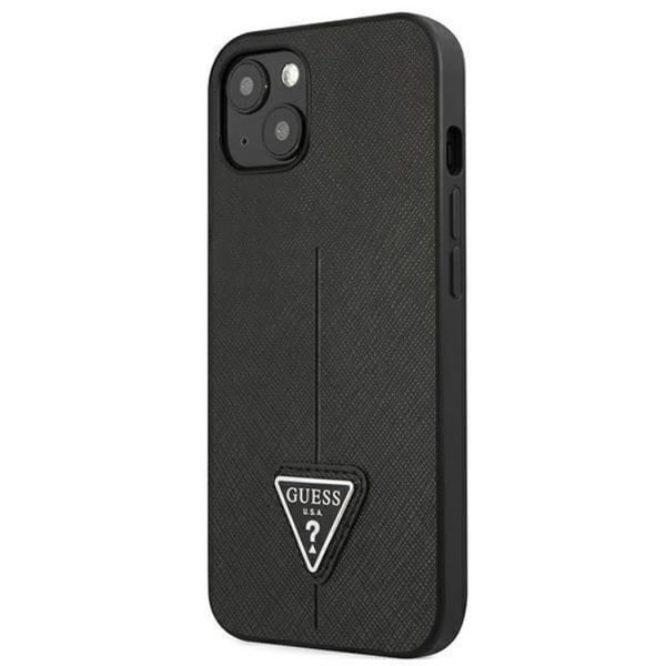 Guess iPhone 13 Mini Skal Saffiano Triangle Logo - Svart