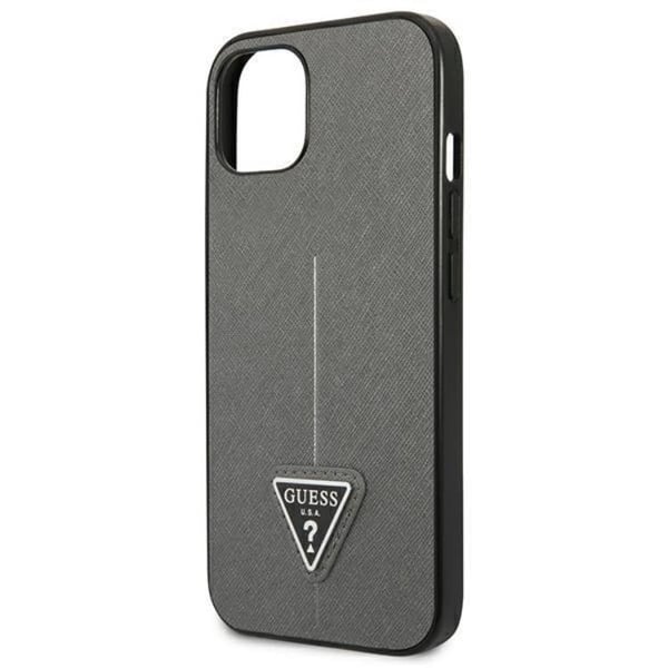 Guess iPhone 13 Mini Skal Saffiano Triangle Logo - Silver