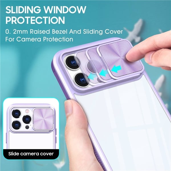 iPhone 14 Pro Skal Camera Slider - Lila
