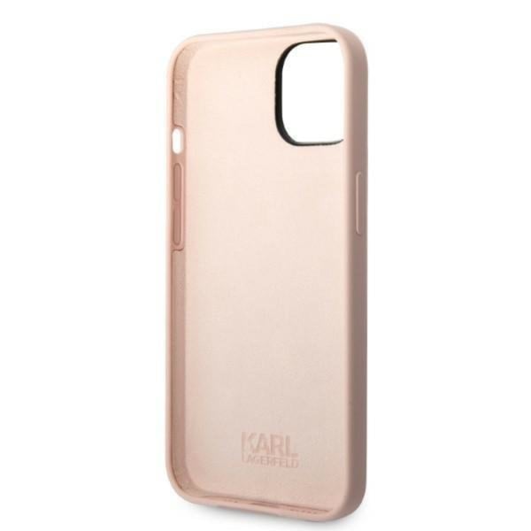 Karl Lagerfeld iPhone 14 Plus Skal Silicone Ikonik - Rosa