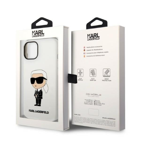 Karl Lagerfeld iPhone 14 Plus Skal Silicone Ikonik - Vit