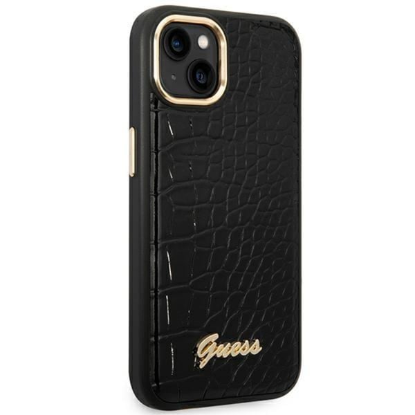 GUESS iPhone 14 Plus Skal Croco Collection - Svart