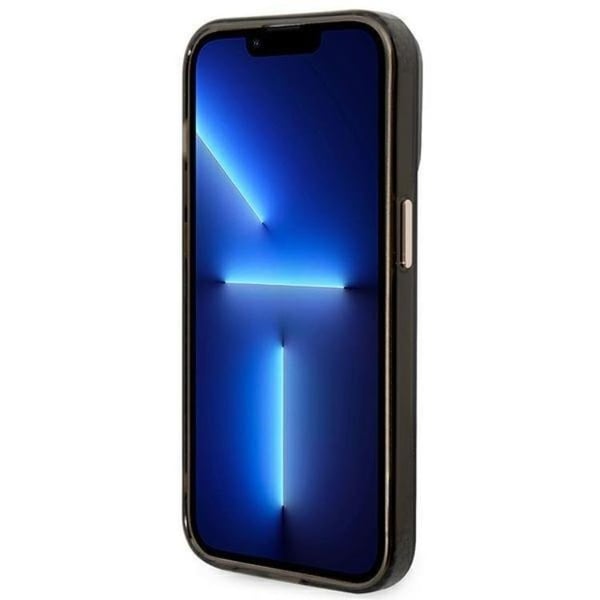 GUESS iPhone 14 Pro Skal MagSafe Gold Outline Translucent - Svart