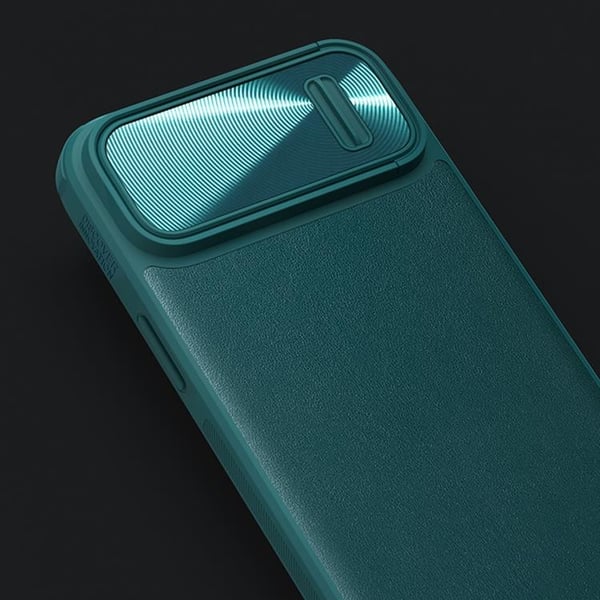 Nillkin iPhone 14 Plus Skal CamShield Läder S - Grön