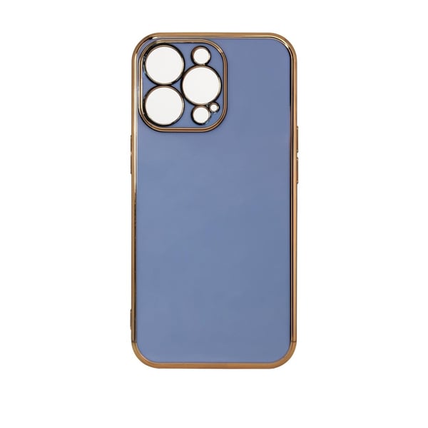 iPhone 12 Pro Max Skal Lighting Med Gelram - Blå iPhone 12 Pro Max Skal Lighting Med Gelram - Blå
