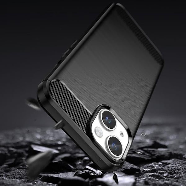 iPhone 14 Plus Skal Carbon Flexible Gel - Svart