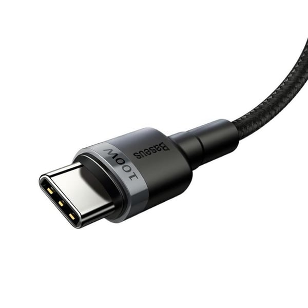 Baseus Nylon USB-C til USB-C kabel 100W 2m - Grå